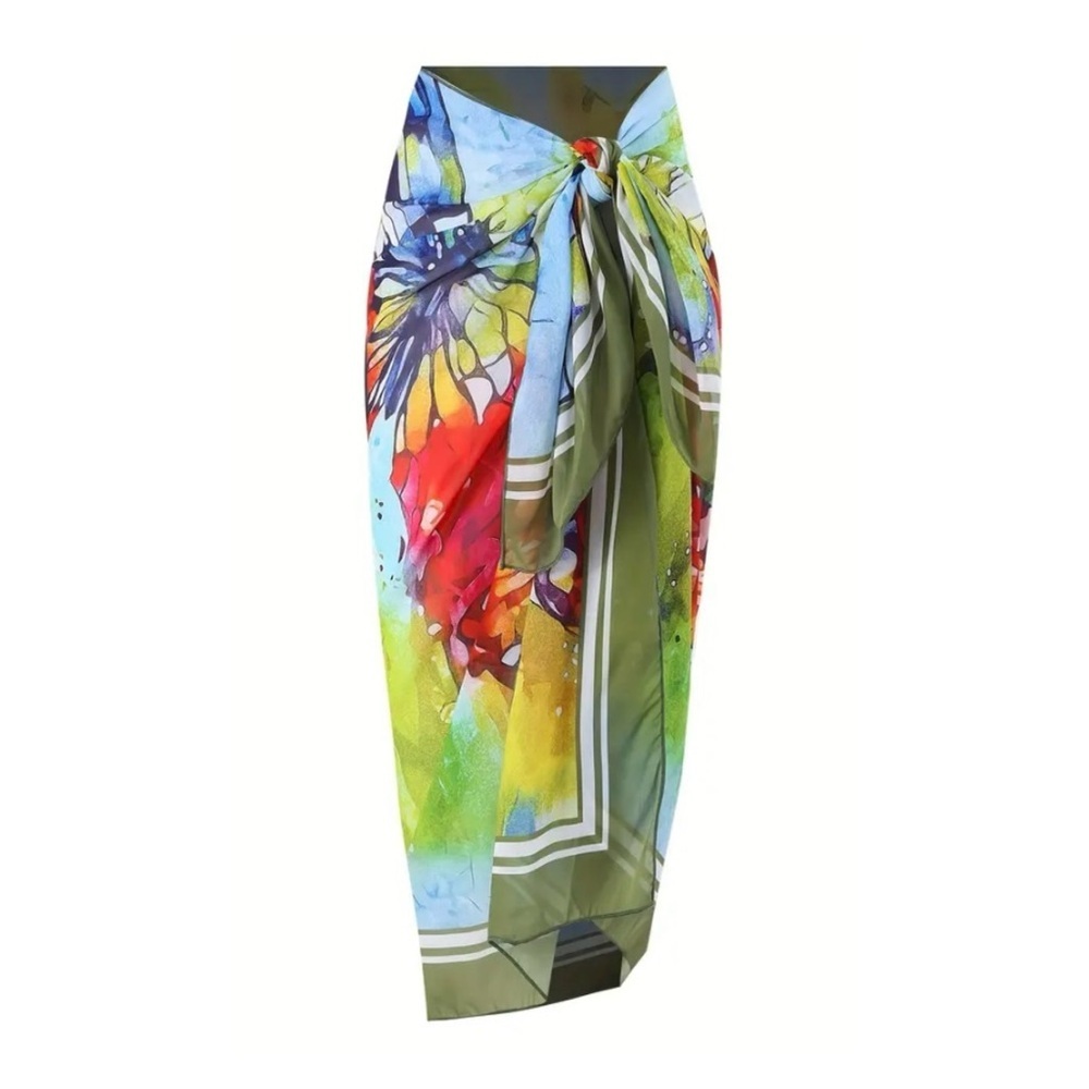 One Piece Swimsuit with Coordinating Wrap Sarong Coverup NWT - Picture 6 of 15